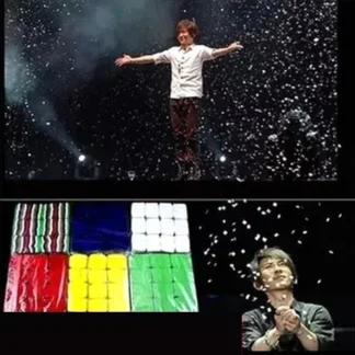 Papel de copos de nieve para mago, 12 unidades/lote, papel de nieve, ilusión, trucos de magia, juguetes mágicos, espectáculo de papel, accesorios de escenario