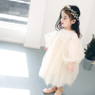 MILANCE-vestido de fiesta para niñas pequeñas, ropa de fiesta, manga abombada