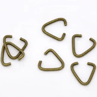 Anillos triangulares de Bronce Antiguo, 500 piezas, 10x9mm, accesorios de joyería
