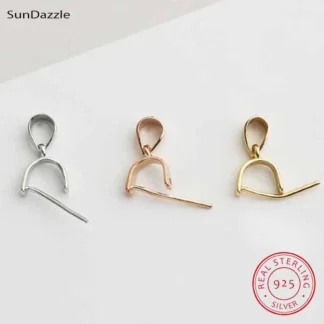 Colgante de fianza de Plata de Ley 925 sólida auténtica, cierre de Clip, gancho de pellizco, conectores de cuentas, accesorios para hacer joyas