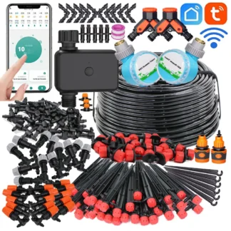Sistema de riego inteligente para jardín, gotero ajustable, boquillas de enfriamiento por nebulización, equipo de riego automático para invernadero, 30-50M