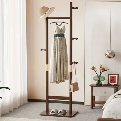 Perchero de tienda de ropa, mueble de lujo Industrial, esquina de salón, estante dorado, extensión de balcón, armario de pareja grande