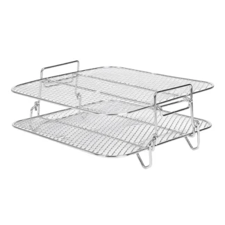 Estante cuadrado para freidora de aire, parrilla de 2 niveles, estante deshidratador, accesorios para freidora de aire, Cosori 5.5L