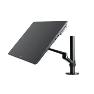 Soporte de resorte de gas para monitor individual, soporte para computadora, brazo oscilante ajustable para monitor, color negro