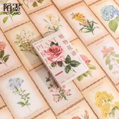 30 unids/caja postal planta flor espectro flor bendición regalo de cumpleaños tarjeta de mensaje tarjeta de decoración de pared