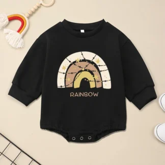 Mono con estampado De arcoíris para niño y niña, Ropa De Bebé, mono cómodo y suave, Envío Gratis