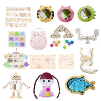 Tablero ocupado para niños pequeños, juguete educativo Montessori, tablero de actividades sensoriales, accesorios, juguetes educativos para niños de 3, 4 y 5 años