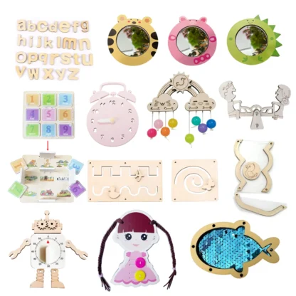 Tablero ocupado para niños pequeños, juguete educativo Montessori, tablero de actividades sensoriales, accesorios, juguetes educativos para niños de 3, 4 y 5 años