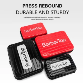 Estuche para tijeras de pelo a prueba de golpes para barbería, Maleta resistente a aplastar, herramientas impermeables sin deformación, caja de peluquero negra y roja