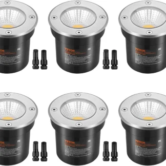 Luces de paisaje de bajo voltaje, luces de pozo LED, luz empotrada en el suelo de 6W 12V-24V, iluminación de paisaje exterior impermeable IP67