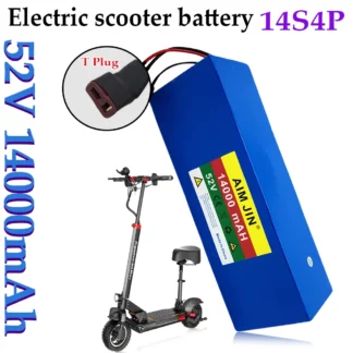 Batería de litio de gran capacidad, 14000mAh, 52V, 14S4P, 18650, 1500W, para bicicleta de equilibrio, scooter, triciclo