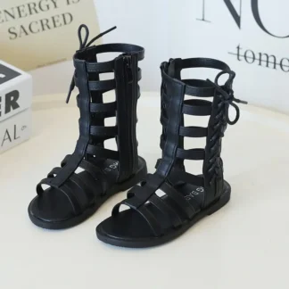 Sandalias romanas antideslizantes para niños, zapatos de playa con suela suave, cómodos, estilo coreano, a la moda, verano, 2024