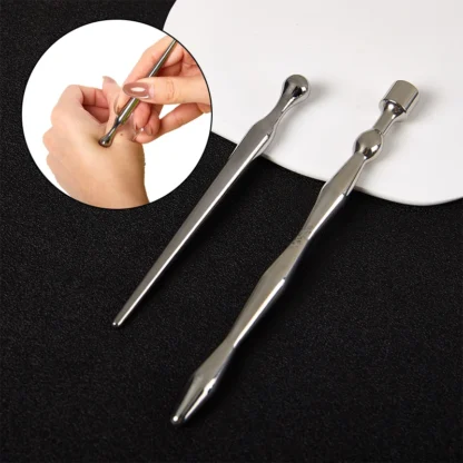 Pluma de acupuntura Manual de acero inoxidable, masajeador de punto de disparo, herramienta de masaje de tejido profundo para alivio del dolor de meridianos corporales, 1 ud.