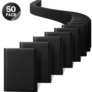 Bolsas de embalaje de burbujas para regalos de empresa, sobres de joyería con cierre hermético, antiextrusión, impermeables, color negro, 50 paquetes