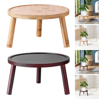Taburete de madera para plantas, soporte para macetas, estante para escritorio, interior y exterior, Oficina