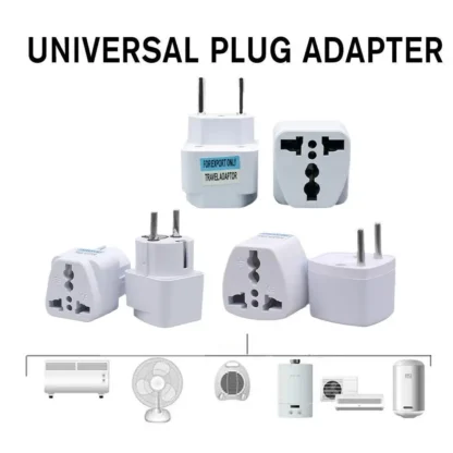 Adaptador de enchufe de conversión Universal a Enchufe europeo, convertidor de viaje portátil, enchufe de conversión de Turismo, 1 unidad