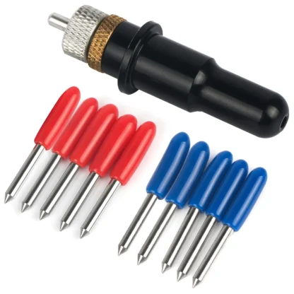 1 soporte de hoja de Color negro + 5 uds. 45 + 5 uds. Cuchillas de corte para Plotter cortador Redsail refinadas de 60 grados