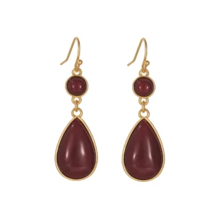 Pendientes de gota de agua acrílica roja para mujer, estilo retro de moda, joyería de temperamento simple