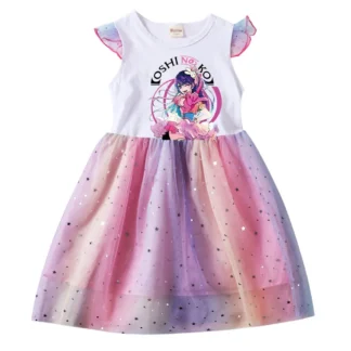OSHI NO KO disfraz de Anime para niños, Cosplay de Ai Hoshino, vestido informal para niñas, trajes de fiesta de Halloween, Vestidos de princesa para niñas