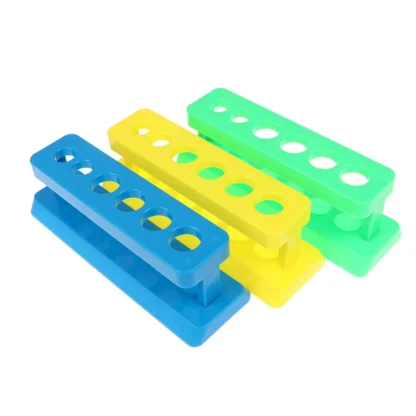 Soporte de bureta para laboratorio, estante de plástico para tubos de ensayo, suministros escolares