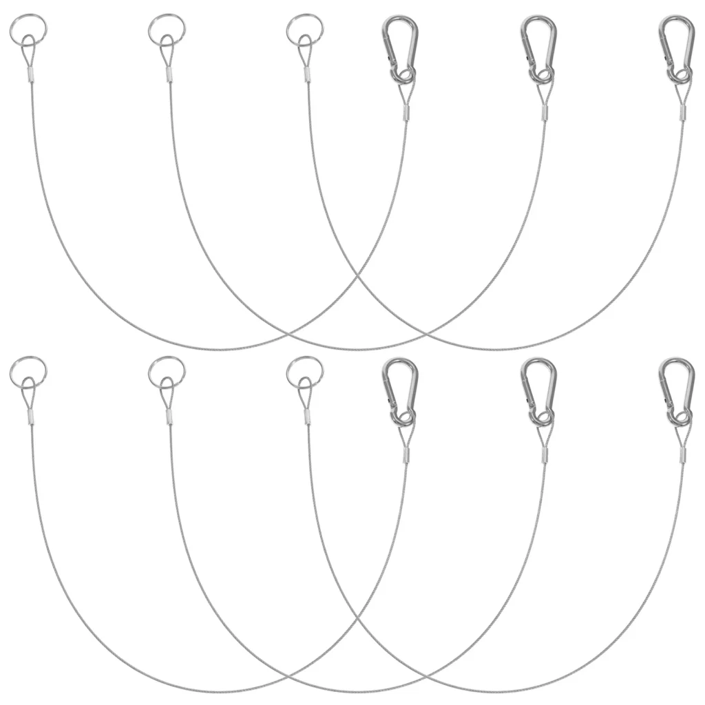 6 uds cordón Cable Tether Cable cerradura de puerta correa de acero inoxidable para exteriores