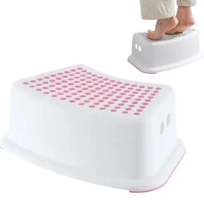 Taburete para pies de inodoro, escalón para orinal, taburete antideslizante para baño, taburete apilable para pies, escalones para orinal para niños y personas mayores