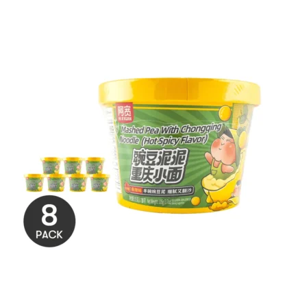 A-kuan-guisantes picados con fideos Chonqing, sabor caliente, 3,7 oz, 105,00g * 8 paquetes, 8 paquetes