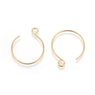 Ganchos para pendientes de acero inoxidable, 100/200 Uds., alambre para oreja en forma de V, pendientes de alambre de círculo grande para pendientes DIY, accesorios para hacer joyas