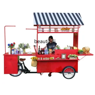 Camión móvil de bebidas de coque, camión de comida, puesto de coche, vista a la calle, camión de helados para alojamiento en familia de hotel