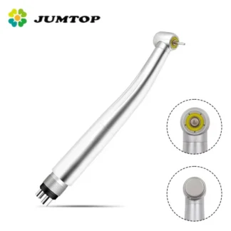 JUMTOP-pieza de mano Dental de alta velocidad con pulverizador de agua de cinco vías, turbina de aire LED autogenerable