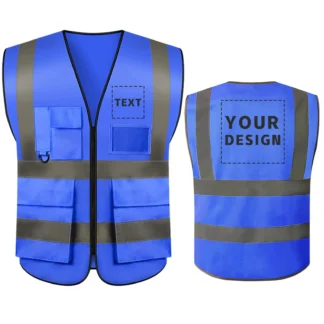 Personaliza su logotipo Chaleco reflectante de seguridad Clase 2 Ropa de trabajo de seguridad de construcción de alta visibilidad Uniforme de ropa de trabajo de alta visibilidad