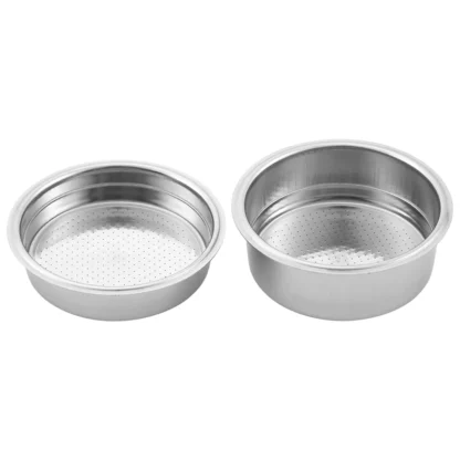 Máquinas de café de acero inoxidable, cesta de filtro presurizado, cesta de polvo, filtro portátil sin fondo, 2 uds., 51mm