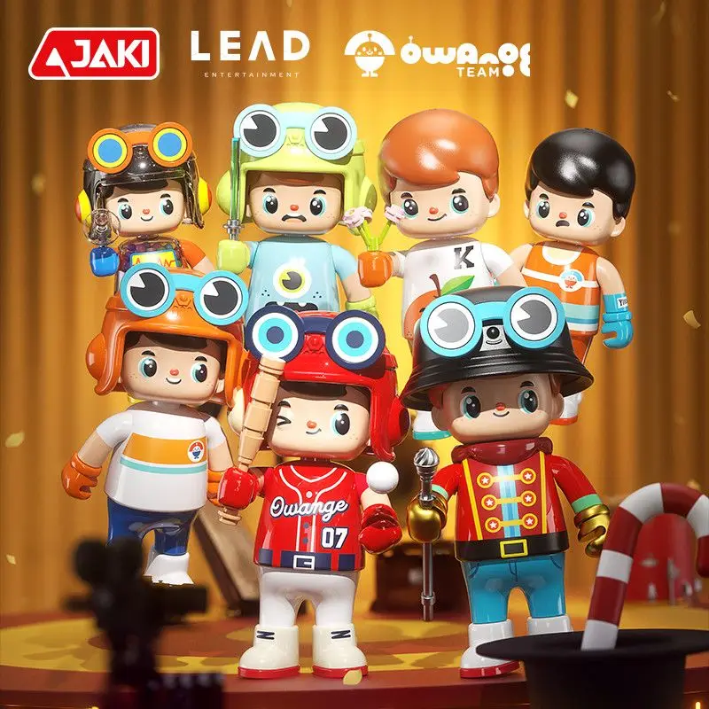 Bloques de construcción naranjas para niños, personajes de teatro, disfraz para niños, juguetes, modelo de retales, adorno, regalo de vacaciones