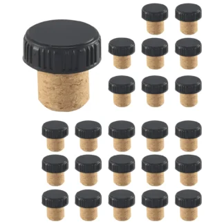 24 piezas tapones de corcho tapones de corcho corchos de degustación corchos de vino en forma de T con tapa de botella de vino de madera tapones de botella