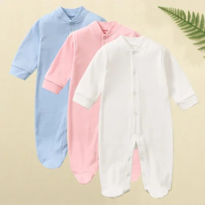 Peleles 100% de algodón para bebé recién nacido, monos para niño y niña, ropa de dormir de una pieza, calzado para crecimiento, ropa para bebé, 3 uds.