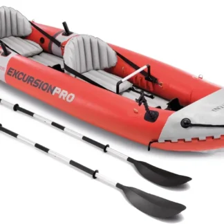 Juego de kayak inflable Excursion Pro K1: incluye paletas de kayak de lujo de 86 pulgadas y bomba de alto rendimiento – PVC súper resistente – Ajustable