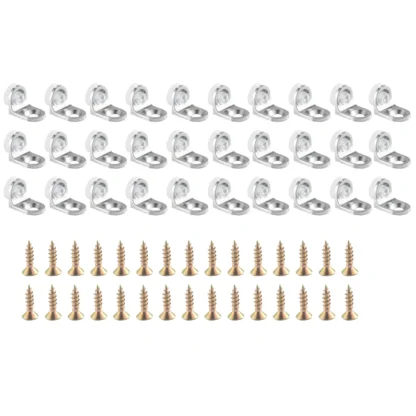 30 piezas de soporte para estante de vidrio con ventosa, soporte para estante de vidrio, soportes de fijación de ángulo recto para armarios de cocina y armarios