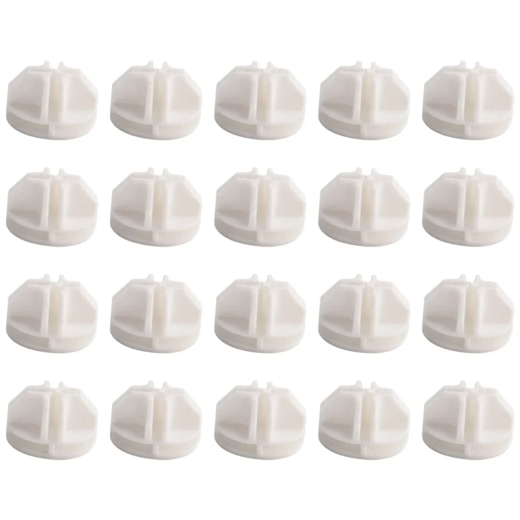 Conectores Abs de conector de cubo de rejilla de 20 piezas para estanterías de almacenamiento de cubos de alambre (blanco)