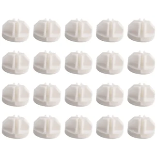 Conectores Abs de conector de cubo de rejilla de 20 piezas para estanterías de almacenamiento de cubos de alambre (blanco)