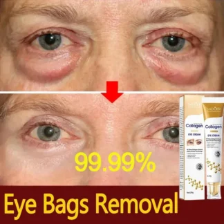 Crema de colágeno para eliminar bolsas de ojos instantáneas, antiarrugas, reafirmante, desvanecimiento de la piel, líneas finas, Anti ojeras, hinchazón, ilumina el cuidado de los ojos