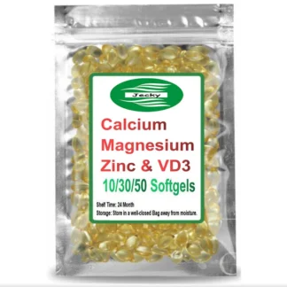 1 paquete de cápsula de Zinc, magnesio y calcio, vitamina D3, gel suave para sistema inmunológico, soporte para la salud ósea
