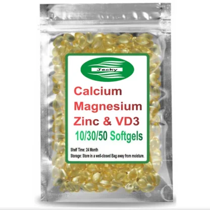 1 paquete de cápsula de Zinc, magnesio y calcio, vitamina D3, gel suave para sistema inmunológico, soporte para la salud ósea