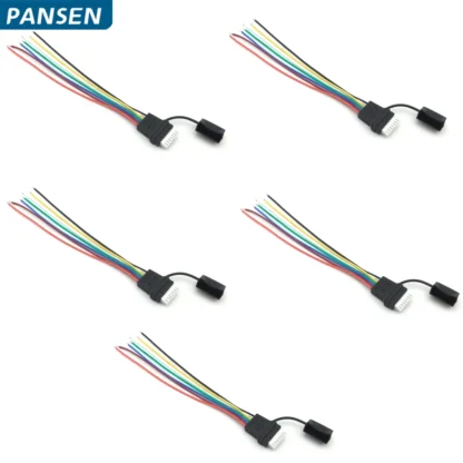 5 piezas RC Aircraft 6S, cabezal de equilibrio con tapa, Cable de carga de extensión, Cable de plomo de 10cm, bricolaje para TATTU Fullymax Herewin, batería Lipo