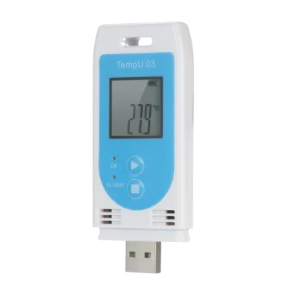 TempU 03 Registrador de datos de humedad y temperatura USB, registrador de datos reutilizable RH TEMP, medidor de grabación de humedad