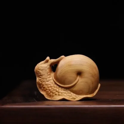 Thuja-pieza de mango de caracol para tallado de madera, adornos pequeños creativos para sala de estar, Mini té, regalo para mascotas