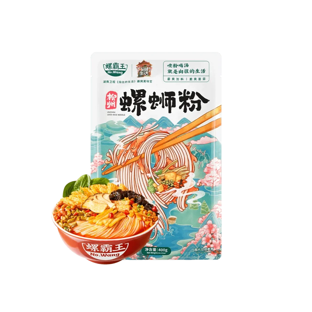 LUOBAWANG-fideos de arroz de caracol, Luo Si Fen, Spicy & Sour, 14,1 oz * 9 Paquetes, edición limitada, 9 Paquetes