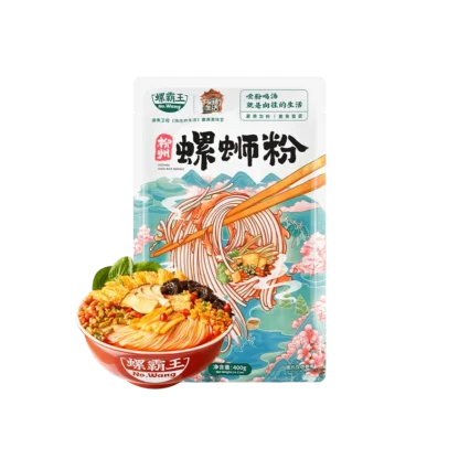 LUOBAWANG-fideos de arroz de caracol, Luo Si Fen, Spicy & Sour, 14,1 oz * 9 Paquetes, edición limitada, 9 Paquetes