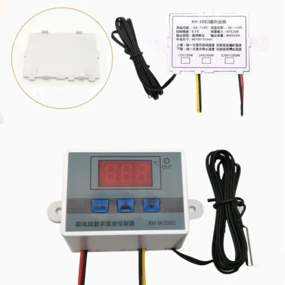 Termostato de microordenador W3002 con Control Digital de temperatura, interruptor de termómetro, nuevo termorregulador de 12/24/220V para Arduino