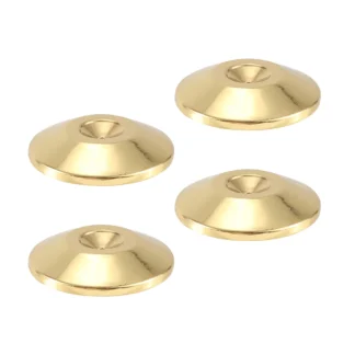 Almohadillas de cobre puro para altavoces de 4 piezas, caja de altavoz HiFi, soporte de suelo de aislamiento, pies, Base de cono, almohadilla para zapatos (dorado)