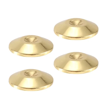 Almohadillas de cobre puro para altavoces de 4 piezas, caja de altavoz HiFi, soporte de suelo de aislamiento, pies, Base de cono, almohadilla para zapatos (dorado)